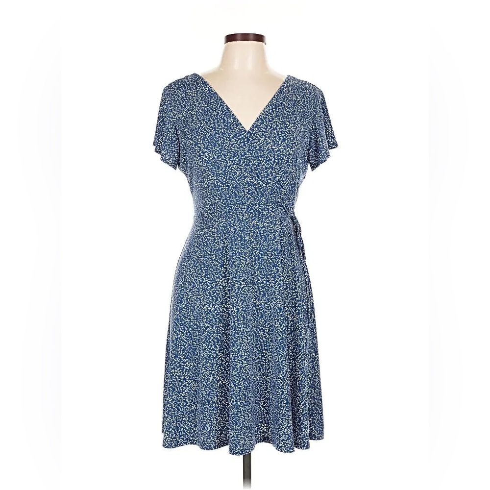 Kaileigh Elegant Blue Patterned Dress